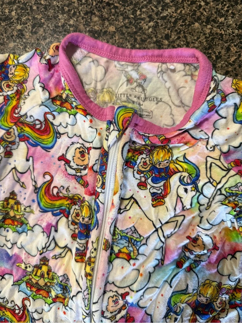Little Snuggles Rainbow Brite Bamboo Shortie 9-12M